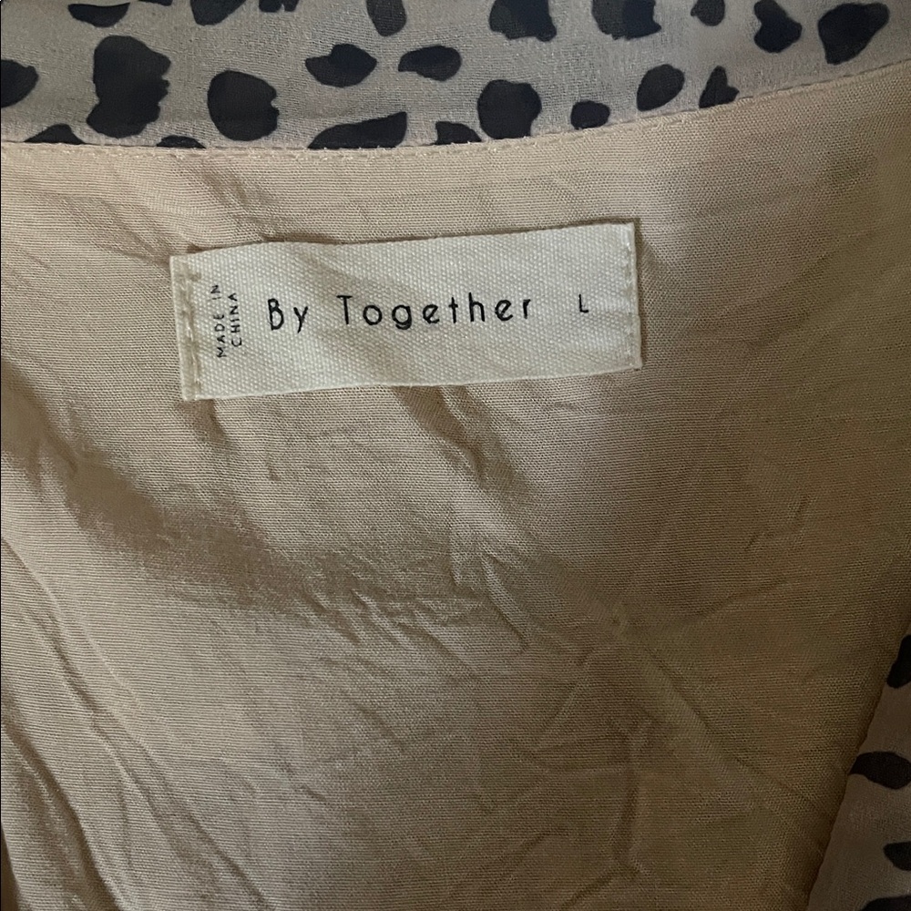 By Together Beige and Black Leopard romper - Picture 2 of 3